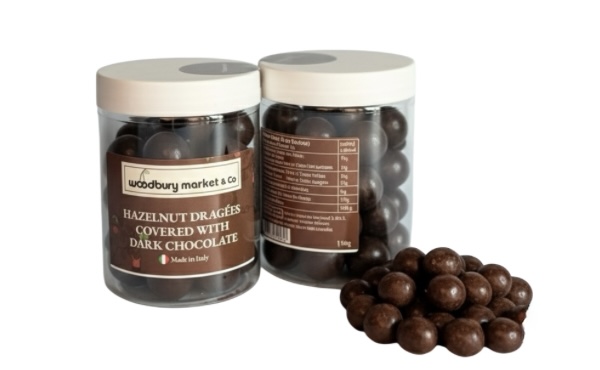 HAZELNUT DRAGEES COVERED WITH DARK CHOCOLATE 150 G